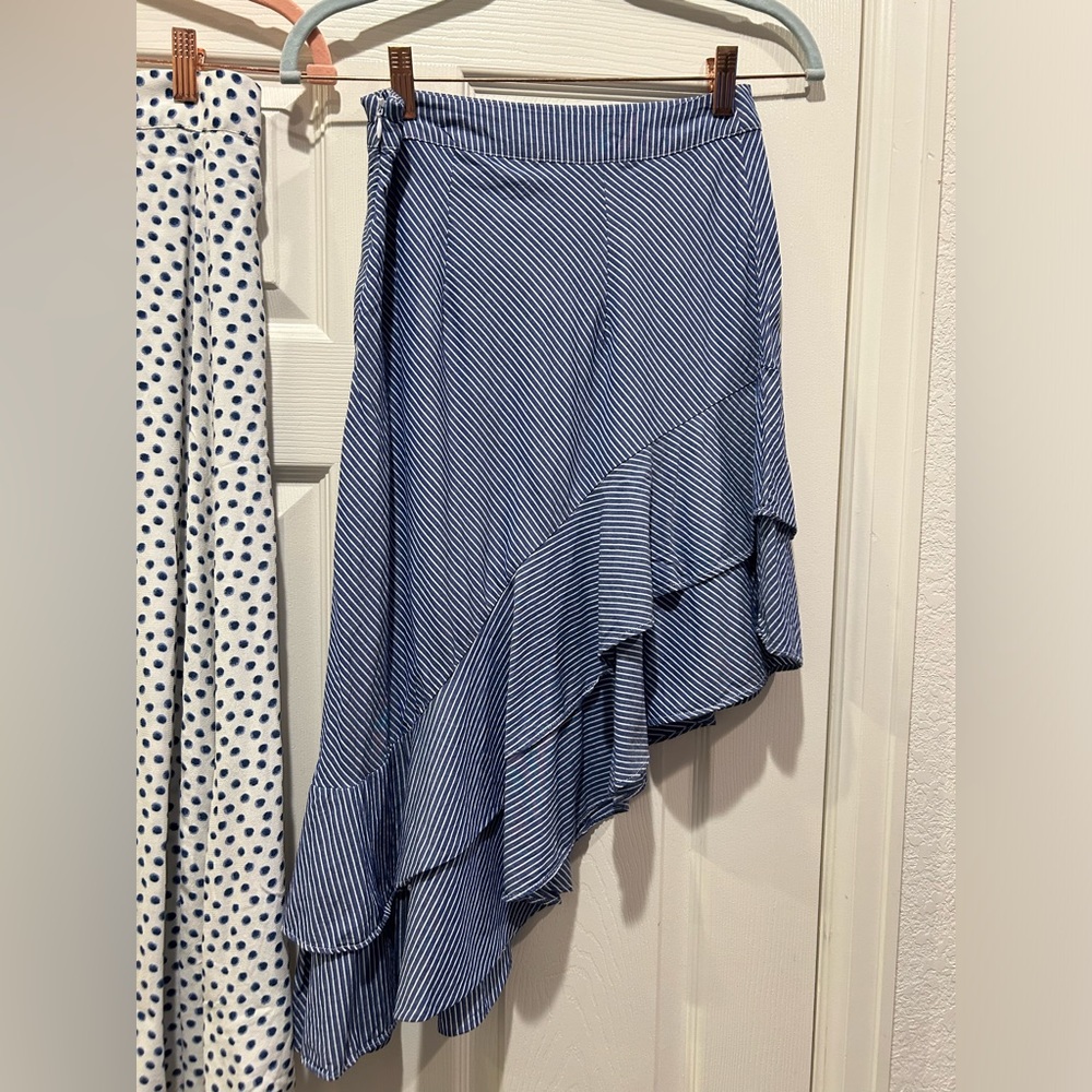 Gorgeous classic asymmetrical cotton skirt - beautiful when you walk!